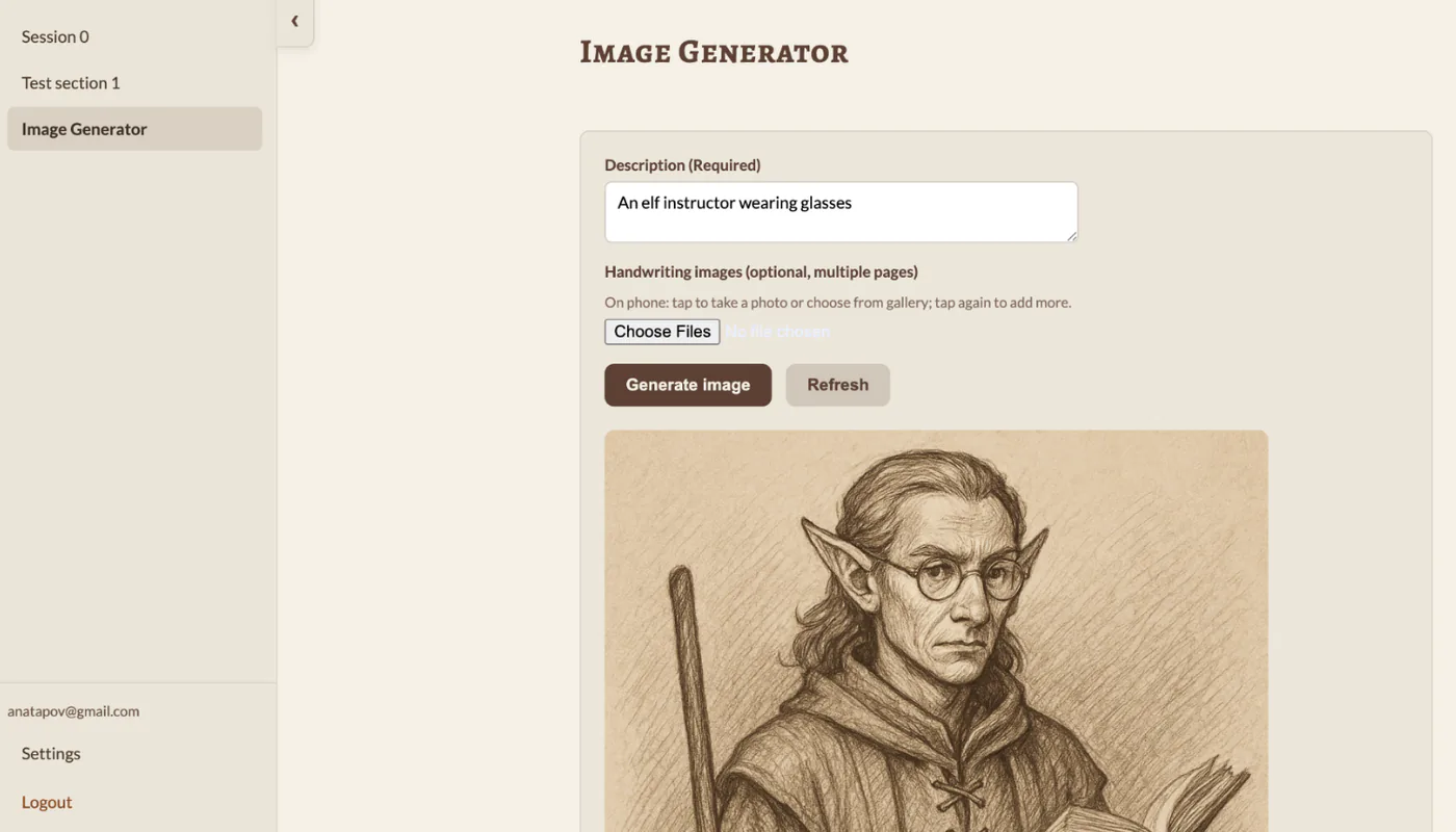 SparkForge GM portal image generator